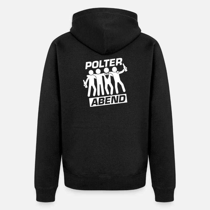 Polterabend Crew Polterhochzeit - Unisex Premium Bio Zip Hoodie - Schwarz