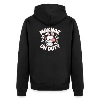 Fan de K-Pop Drôle Corée Maknae - Veste à capuche bio Premium Unisexe - noir - Dos - Nico (187cm)