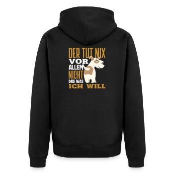 Drôle de Jack Russell Propriétaire Cadeau - Veste à capuche bio Premium Unisexe - noir - Dos - Nico (187cm)