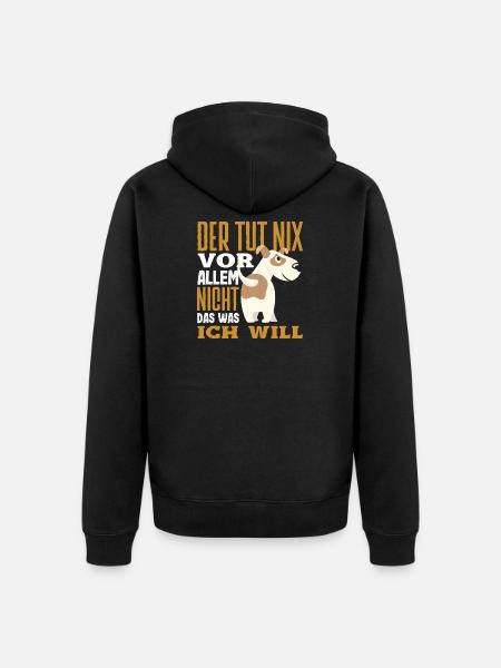 Funny Jack Russell Owner Gift - Unisex Premium Organic Zip Hoodie - black