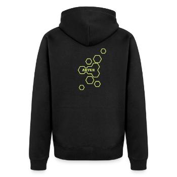 Artur comme nom - Veste à capuche bio Premium Unisexe - noir - Dos - Nico (187cm)