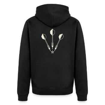 Fléchettes et étoile - Veste à capuche bio Premium Unisexe - noir - Dos - Nico (187cm)