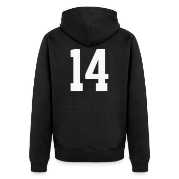 14- - Veste à capuche bio Premium Unisexe - noir - Dos - Nico (187cm)