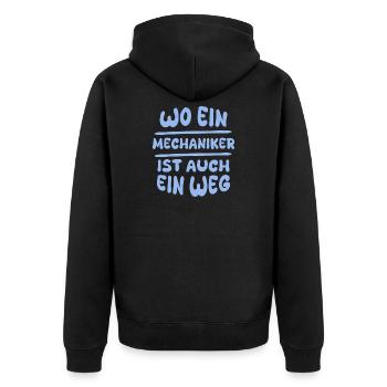 Cadeau pour mécanicien - Veste à capuche bio Premium Unisexe - noir - Dos - Nico (187cm)