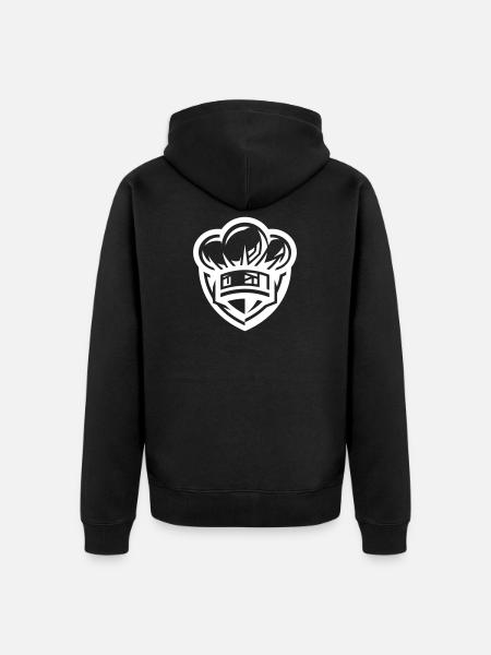 Chef's Hat Icon Cooking - Unisex Premium Organic Zip Hoodie - black
