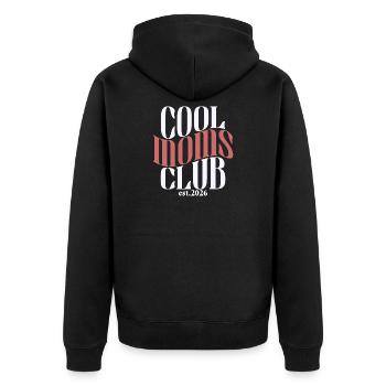 Club des mamans cool - Cadeau de maman pour la fête des mères - Veste à capuche bio Premium Unisexe - noir - Dos - Nico (187cm)