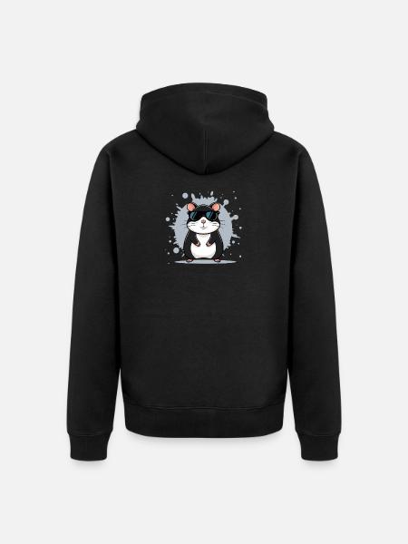 Hamster lunettes soleil - Veste à capuche bio Premium Unisexe - noir