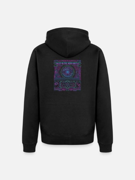 Hustle The Sleep - Unisex Premium Bio Zip Hoodie - Schwarz