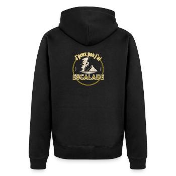 J’peux pas j’ai Escalade - Veste à capuche bio Premium Unisexe - noir - Dos - Nico (187cm)