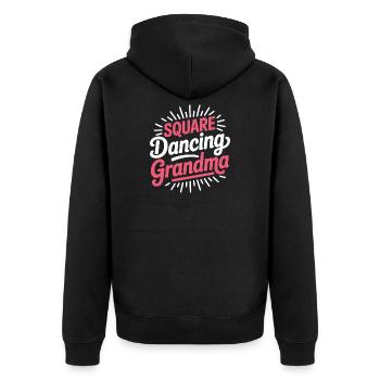 Square Dancing Oma Square Dance Geschenke - Unisex Premium Bio Zip Hoodie - Schwarz - Hinten - Nico (187cm)