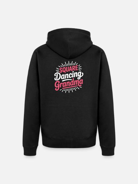 Square Dancing Oma Square Dance Geschenke - Unisex Premium Bio Zip Hoodie - Schwarz