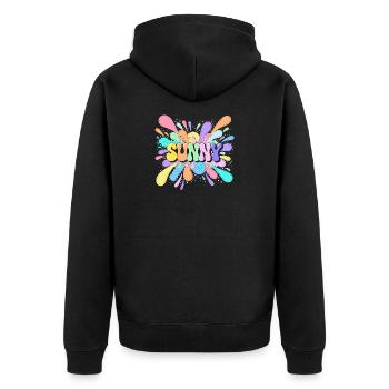 Sunny Splash Color Burst - Veste à capuche bio Premium Unisexe - noir - Dos - Nico (187cm)