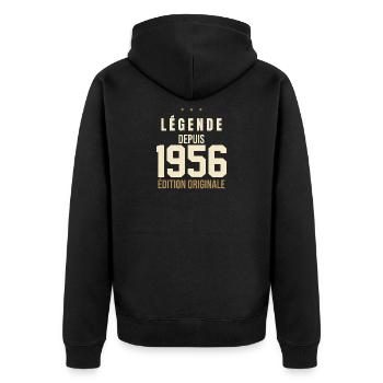 Légende Depuis 1956 - Édition Originale Vintage - Veste à capuche bio Premium Unisexe - noir - Dos - Nico (187cm)