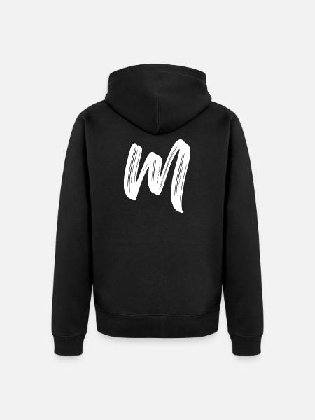 M - Unisex Premium Bio Zip Hoodie - Schwarz