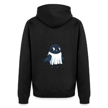 Corbeau Corbeau Halloween Drôle Fantôme - Veste à capuche bio Premium Unisexe - noir - Dos - Nico (187cm)
