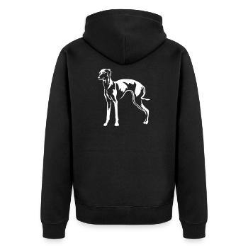 Italian wind chime - Unisex Premium Organic Zip Hoodie - black - Back - Nico (187cm)