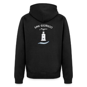 Venise, Phare de San Giorgio Maggiore, Italie - Veste à capuche bio Premium Unisexe - noir - Dos - Nico (187cm)