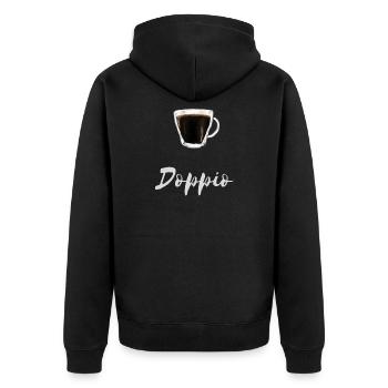 Chemise Doppio Espresso Coffee Barista Cafe - Veste à capuche bio Premium Unisexe - noir - Dos - Nico (187cm)