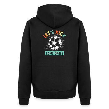 Équipe de football Championnat d’Europe dictons drôles couleurs colorées icône - Veste à capuche bio Premium Unisexe - noir - Dos - Nico (187cm)