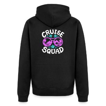 Kreuzfahrt Familien Truppe - Unisex Premium Bio Zip Hoodie - Schwarz - Hinten - Nico (187cm)