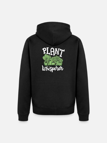 Pflanzenliebhaber Gartenarbeit - Unisex Premium Bio Zip Hoodie - Schwarz