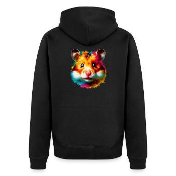 Hamster - Veste à capuche bio Premium Unisexe - noir - Dos - Nico (187cm)