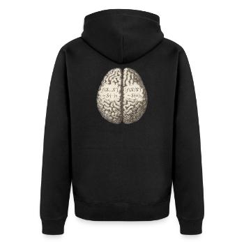 Entité neurolinguistique - Veste à capuche bio Premium Unisexe - noir - Dos - Nico (187cm)