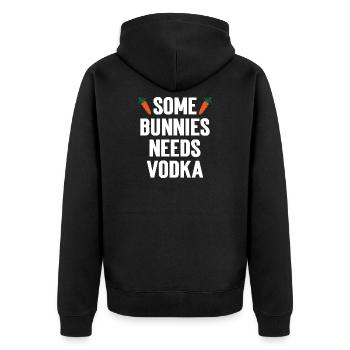 humour bunnies vodka - Veste à capuche bio Premium Unisexe - noir - Dos - Nico (187cm)