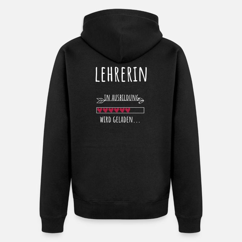Lehramt Studentin Beruf Ausbildung Lehrerin - Unisex Premium Bio Zip Hoodie - Schwarz