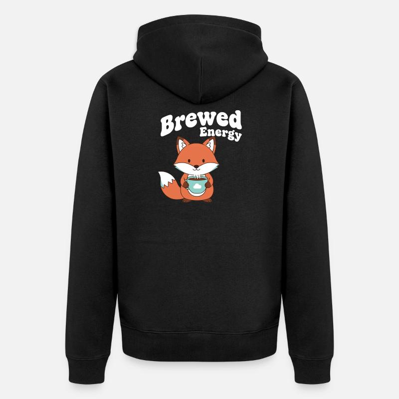 Kaffeefox : Énergie brassée - Veste à capuche bio Premium Unisexe - noir