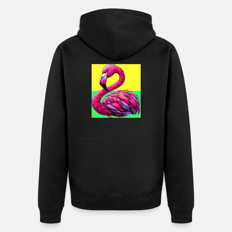 Flamant - Veste à capuche bio Premium Unisexe - noir