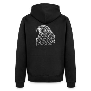 Falcon Head - Veste à capuche bio Premium Unisexe - noir - Dos - Nico (187cm)