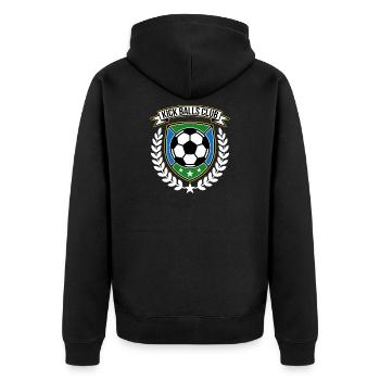 Blason de football du club Kick Balls - Veste à capuche bio Premium Unisexe - noir - Dos - Nico (187cm)