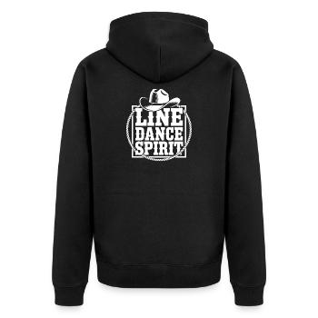 Line Dance Spirit Cowboy - Unisex Premium Organic Zip Hoodie - black - Back - Nico (187cm)