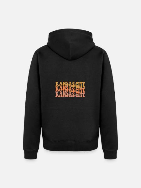Kansas City - Unisex Premium Organic Zip Hoodie - black