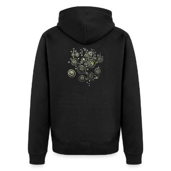Shells / Spirals Abstract - Unisex Premium Organic Zip Hoodie - black - Back - Nico (187cm)