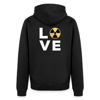 Liebesgeschenk Manip Radioologe Radiologie - Unisex Premium Bio Zip Hoodie - Schwarz - Hinten - Nico (187cm)
