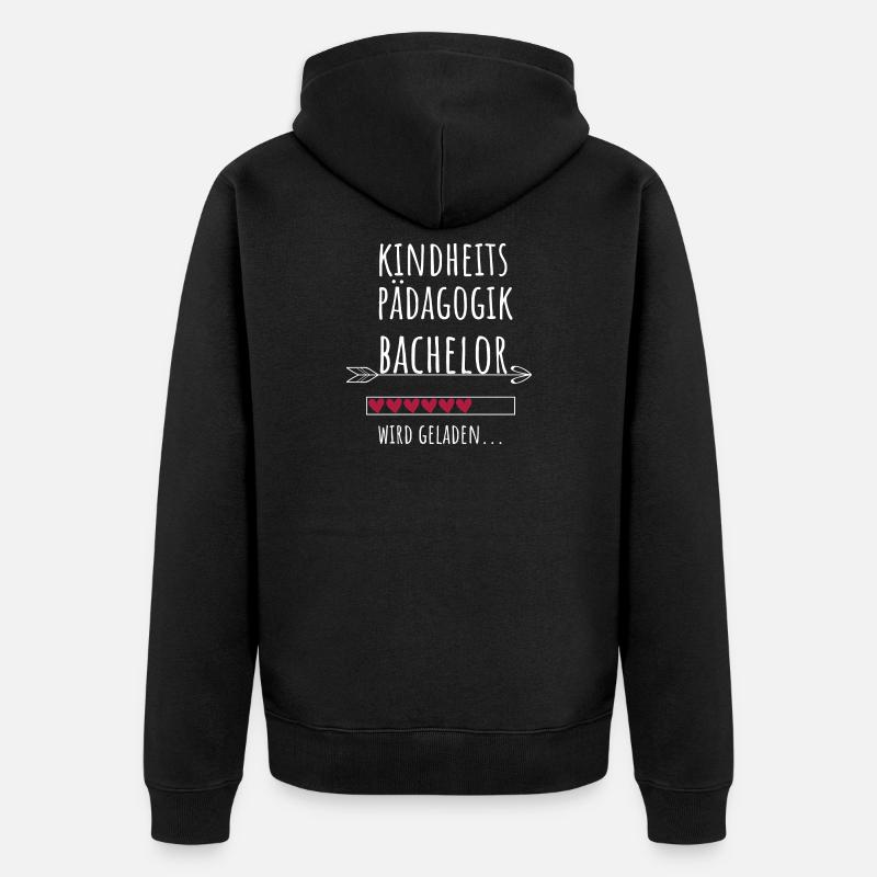 Kindheitspädagogik Bachelor Studium Geschenk - Unisex Premium Bio Zip Hoodie - Schwarz