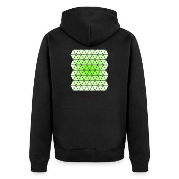 Green Gradient Pattern - Unisex Premium Organic Zip Hoodie - black - Back - Nico (187cm)