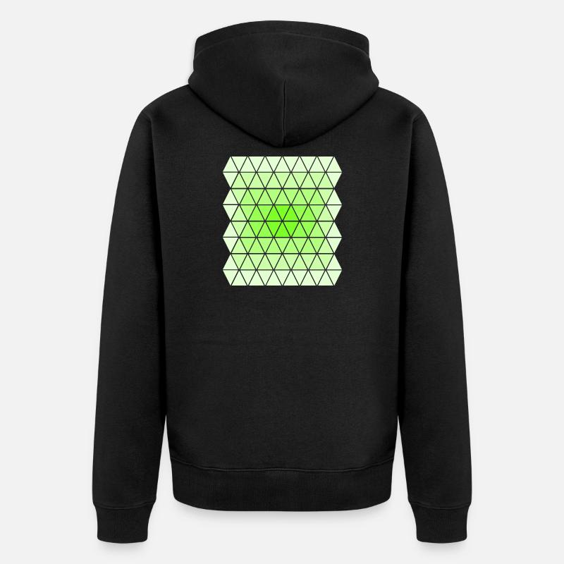 Motif Dégradé de Vert - Veste à capuche bio Premium Unisexe - noir