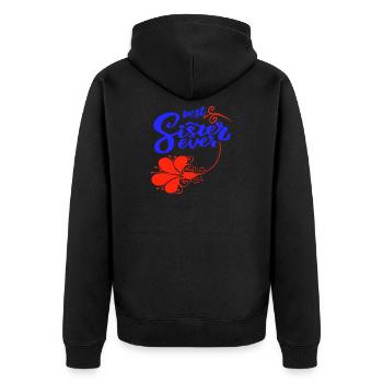 Meilleure sœur de tous les temps - Veste à capuche bio Premium Unisexe - noir - Dos - Nico (187cm)
