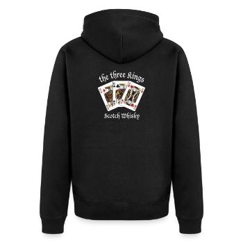 3 kings scotch whisky - Les Tontons Flingueurs - Veste à capuche bio Premium Unisexe - noir - Dos - Nico (187cm)