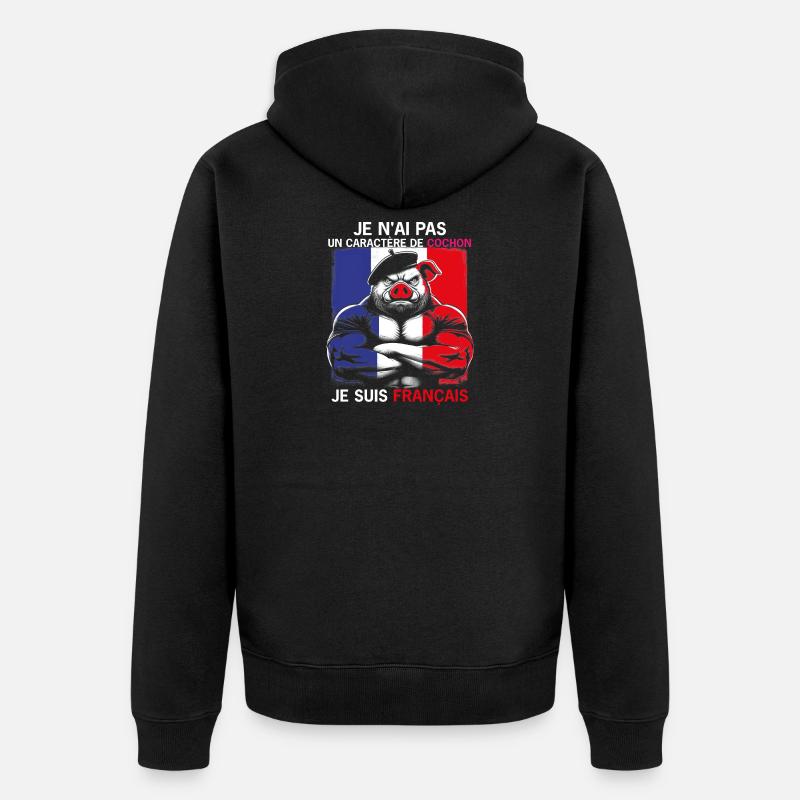 TETE DE COCHON - Veste à capuche bio Premium Unisexe - noir