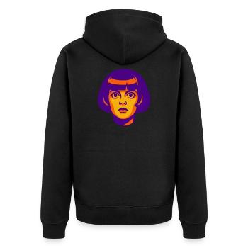 Hypno Woman Pop - Unisex Premium Bio Zip Hoodie - Schwarz - Hinten - Nico (187cm)