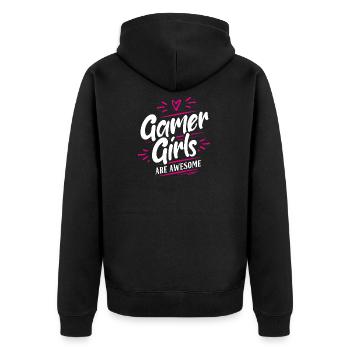Les Gamer Girls sont géniales - Gamerin Gaming Mädchen - Veste à capuche bio Premium Unisexe - noir - Dos - Nico (187cm)
