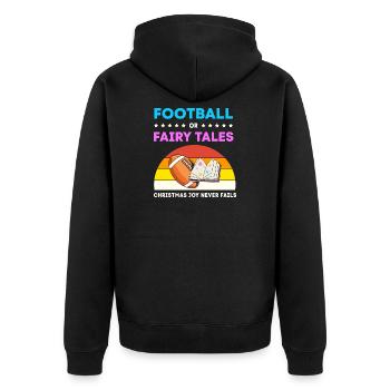 Gender Reveal Weihnachten Werdende Mutter - Unisex Premium Bio Zip Hoodie - Schwarz - Hinten - Nico (187cm)