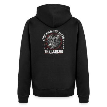 2008 L’Homme Le Mythe La Légende Édition Limitée - Veste à capuche bio Premium Unisexe - noir - Dos - Nico (187cm)