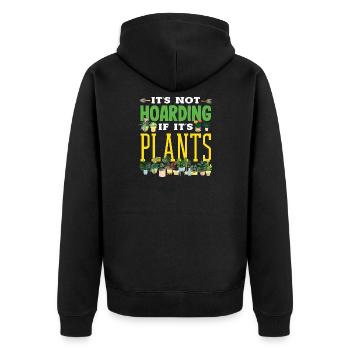 Garten- Und Pflanzenliebhaber Geschenke - Unisex Premium Bio Zip Hoodie - Schwarz - Hinten - Nico (187cm)