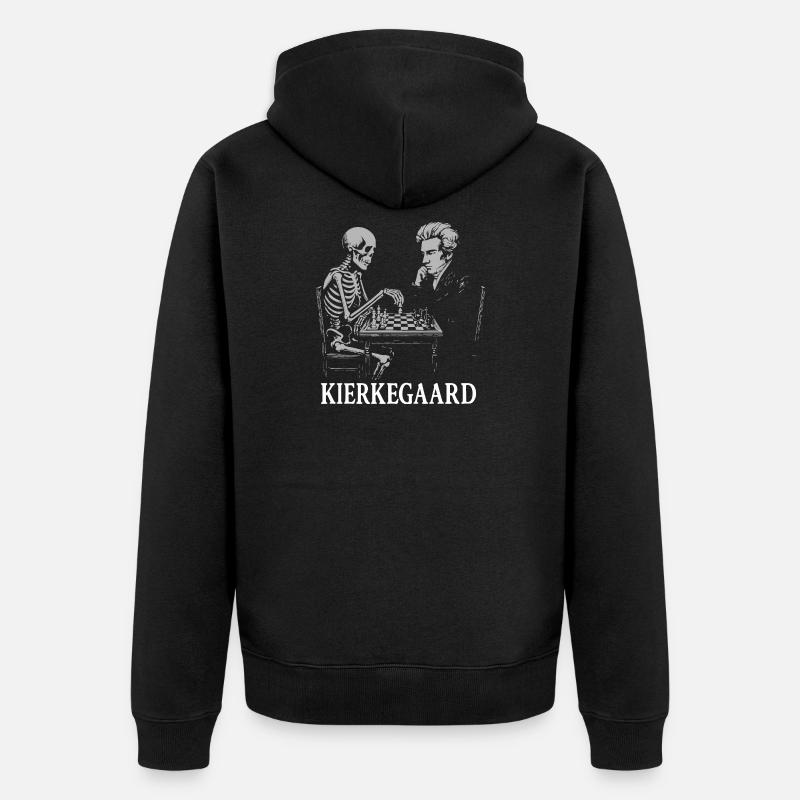 Duel d’échecs Kierkegaard - Veste à capuche bio Premium Unisexe - noir