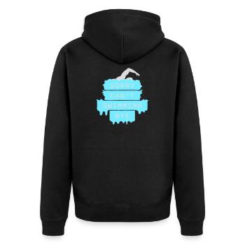 Sorry Can't Swimming Bye Swimmer Excuse Humor - Unisex Premium Organic Zip Hoodie - black - Back - Nico (187cm)